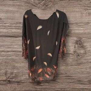 Elegant Black and Orange Women's dress